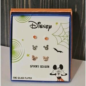 Disney Earrings Spooky Season Halloween Fine Silver Plated Earrings 3 Pairs